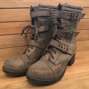 Light Brown Lace Up Boots